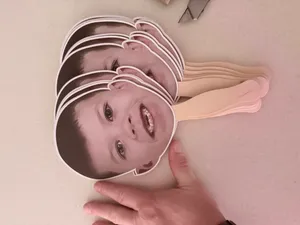 ImprintNow.co.nz - Face Cutout Hand Fans