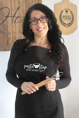 Denim Canvas Custom Made Apron - I love these new aprons for the launch of my new food blog Shes Italian Thanks for the great product and turn around