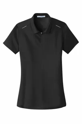 Port Authority Women's Pinpoint Mesh Zip Polo. L580 - Imprint Now - NZ
