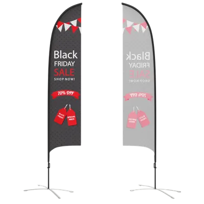 The flag is only printed on one side. The rear section will be a plain white space.