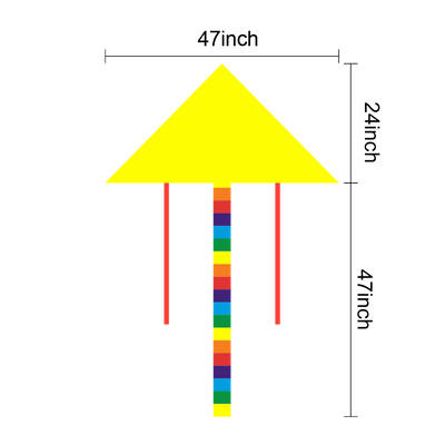 61cm L x 119cm W (119cm Tail Length)