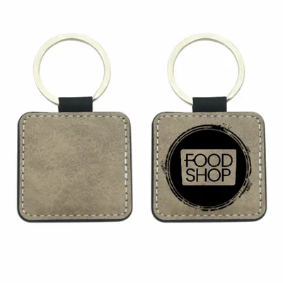 Sublime Square Leather Keychain - Imprint Now - NZ