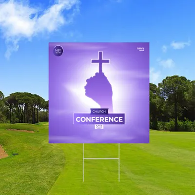 Custom Church Conference Yard Sign