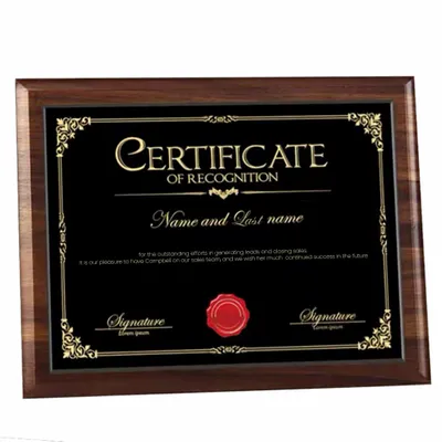 Wood Frame Certificate - Imprint Now - NZ