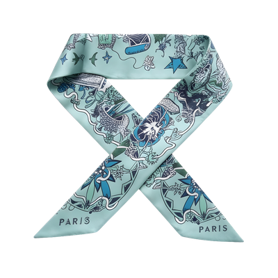 Silk Hair Tie Scarves