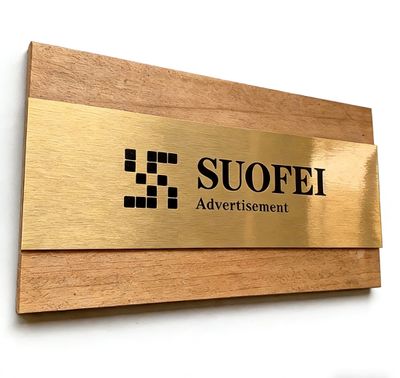 Walnut Metal Door Signs