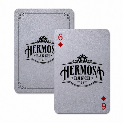Silver Glitter Playing Cards