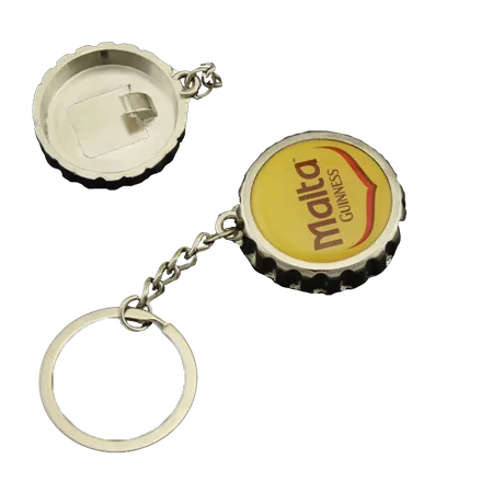 Bottle Cap-shaped Bottle Opener Keychain - Imprint Now - NZ