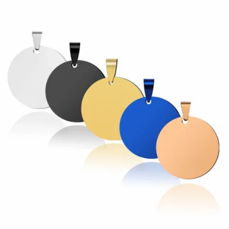 Full Colour Circle Metal Keychain