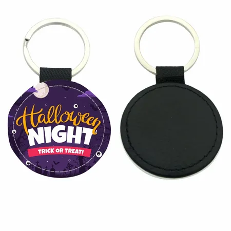 Circle Leather Keychain - Imprint Now - NZ