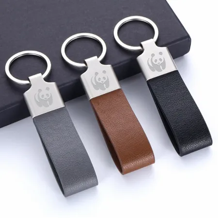 Elegant Loop Leather Keychain - Imprint Now - NZ