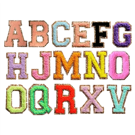 Chenille Letters with Metallic Backing - Imprint Now - NZ