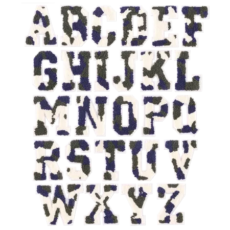 Chenille Camo Letters Patches - Imprint Now - NZ