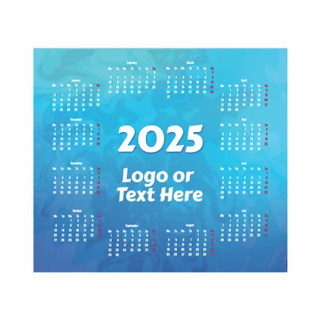 Light Blue Calendar Mouse Pad - Imprint Now - NZ