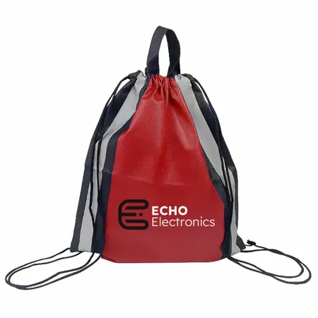 Reflective Side-Strip Drawstring Bag Reflective Side-Strip Drawstring Bag - Imprint Now - NZ