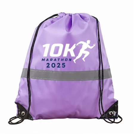 Drawstring Bags With Reflective Strip Drawstring Bags With Reflective Strip - Imprint Now - NZ