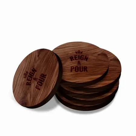Custom Handmade Walnut Coaster - Imprint Now - NZ