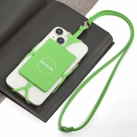 Lanyard Silicone Phone Wallet Holder - Imprint Now - NZ