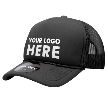 Decky 7010 - Youth 5 Panel Mid Profile Structured Foam Trucker, Kids Foam Trucker Hat, Mesh Back - Imprint Now - NZ