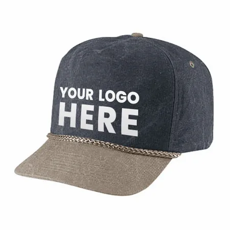 Cobra SWT-2 5 Panel Stone Washed Canvas 2-Tone Hat - Imprint Now - NZ