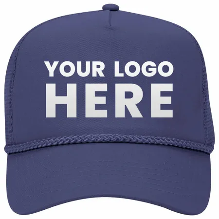Otto 5 Panel Mid Pro Mesh Back Trucker Hat, Cotton Blend Twill Rope Cap - 39-071 - Imprint Now - NZ
