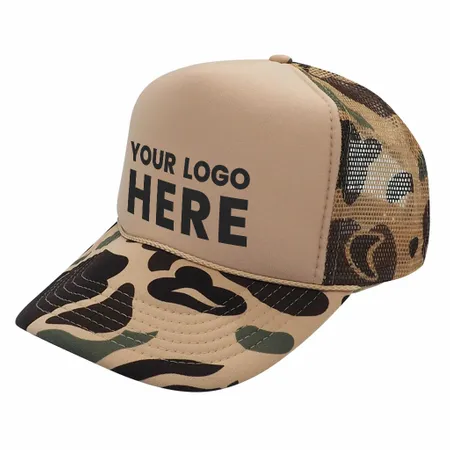Nissun CPC - Foam Trucker Hat Camo, 5-Panel Camouflage Cap - Imprint Now - NZ