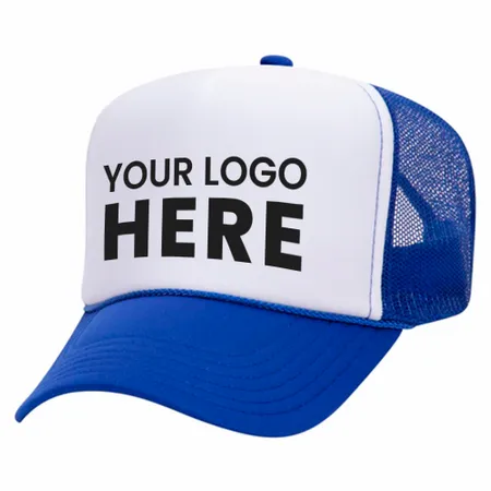 Otto 39-165 5-Panel High Crown Foam Trucker Hats - White Front Colours - Imprint Now - NZ