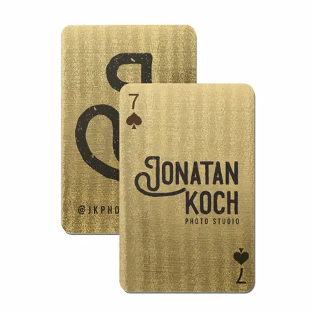 Brushed Gold Finish Playing Cards - Imprint Now - NZ