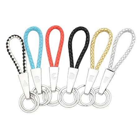 Braided Leather & Metal Keychain - Imprint Now - NZ