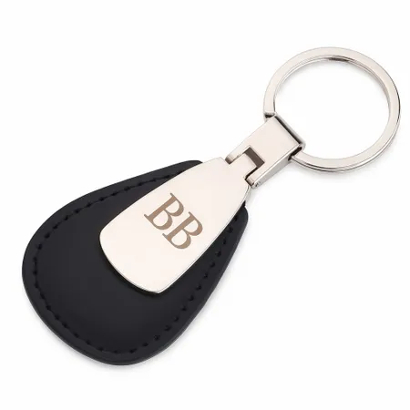 Teardrop Leather & Metal Keychain - Imprint Now - NZ