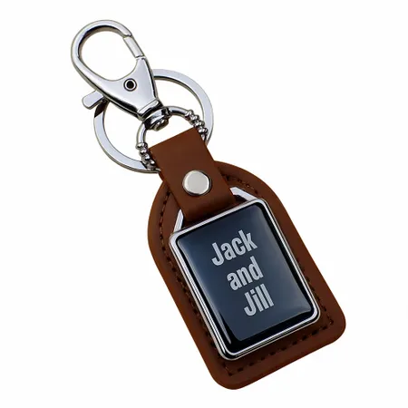 Premium Leather & Metal Keychain - Imprint Now - NZ