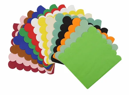 Scallop Foil Stamped Napkins - Imprint Now - NZ