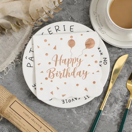 Scallop Foil Stamped Napkins - Imprint Now - NZ