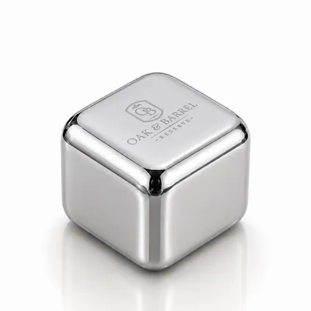 Silver Stainless Steel Ice cubes - Imprint Now - NZ