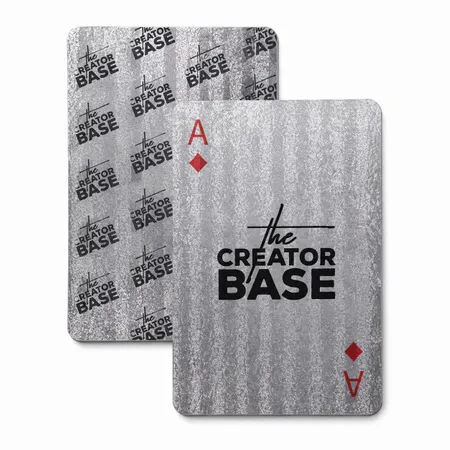 Brushed Silver Finish Playing Cards - Imprint Now - NZ