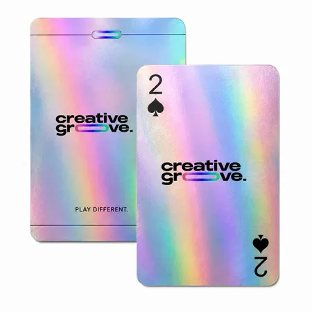 Holographic Silver Playing Cards - Imprint Now - NZ