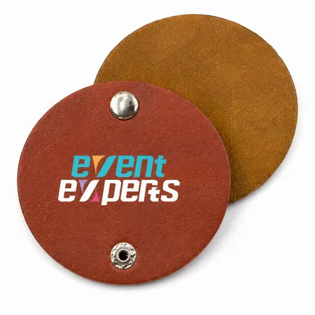 Round PU Leather Cable Organisers - Imprint Now - NZ