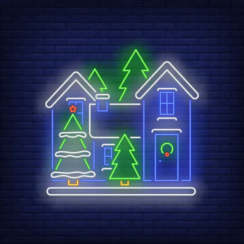 Christmas House Neon Sign - Imprint Now - NZ