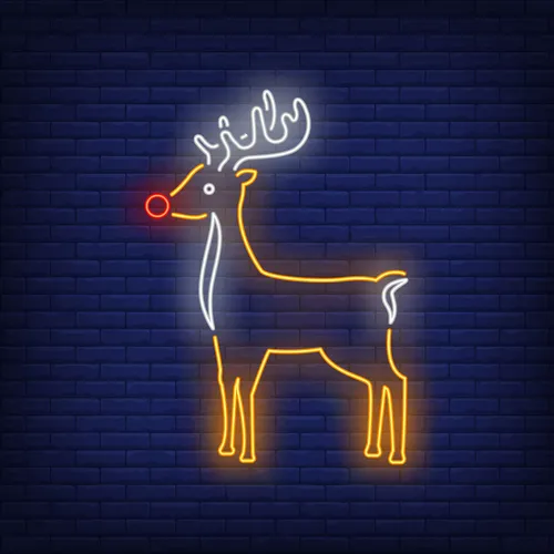 Cute Reindeer Neon Sign - Imprint Now - NZ
