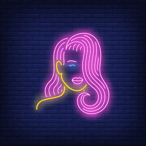 Girl with Pink Hair Neon Sign - Imprint Now - NZ