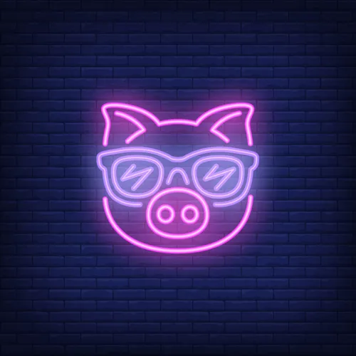 Cute Cartoon Pink Pig Sunglasses Neon Sign - Imprint Now - NZ
