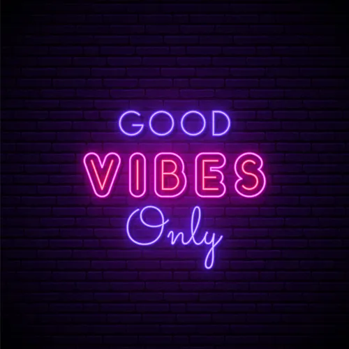 Pink & Purple Good Vibes Only Neon Sign - Imprint Now - NZ