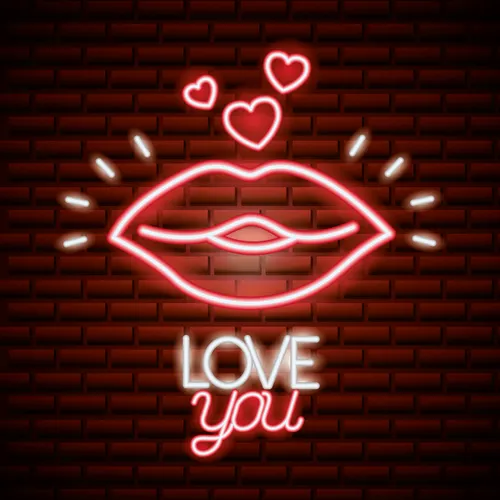 Lips with Love You Neon Sign - Imprint Now - NZ