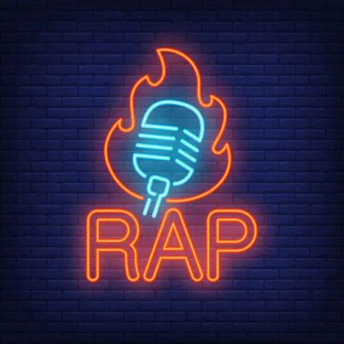 Rap Microphone Flame Neon Sign - Imprint Now - NZ