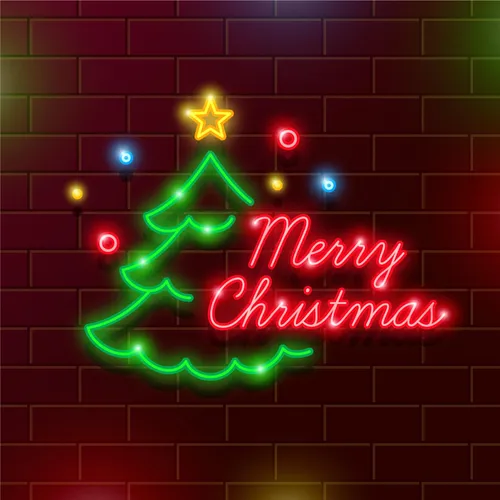 Tree Merry Christmas Neon Sign - Imprint Now - NZ