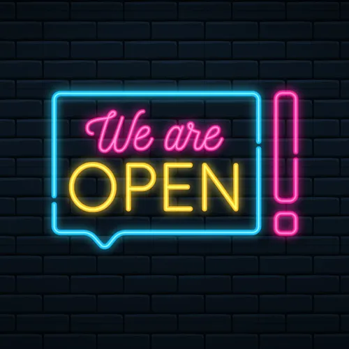 We Are Open Neon Sign - Imprint Now - NZ