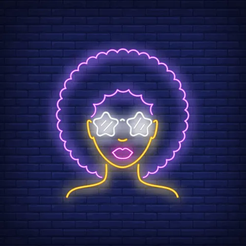 Afro Retro Girl Neon Sign - Imprint Now - NZ