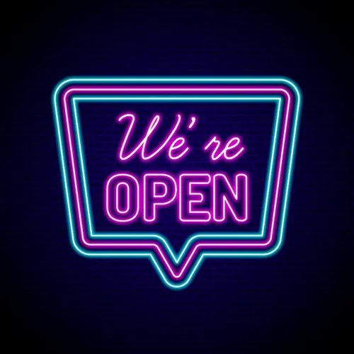 We're Open Neon Sign - Imprint Now - NZ