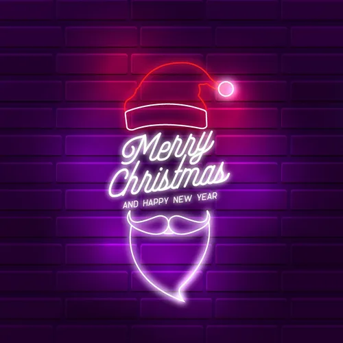 Santa Greeting Merry Christmas and New Year Neon Sign - Imprint Now - NZ