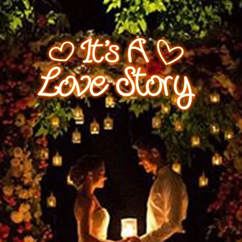 It's A Love Story Neon Sign - Imprint Now - NZ